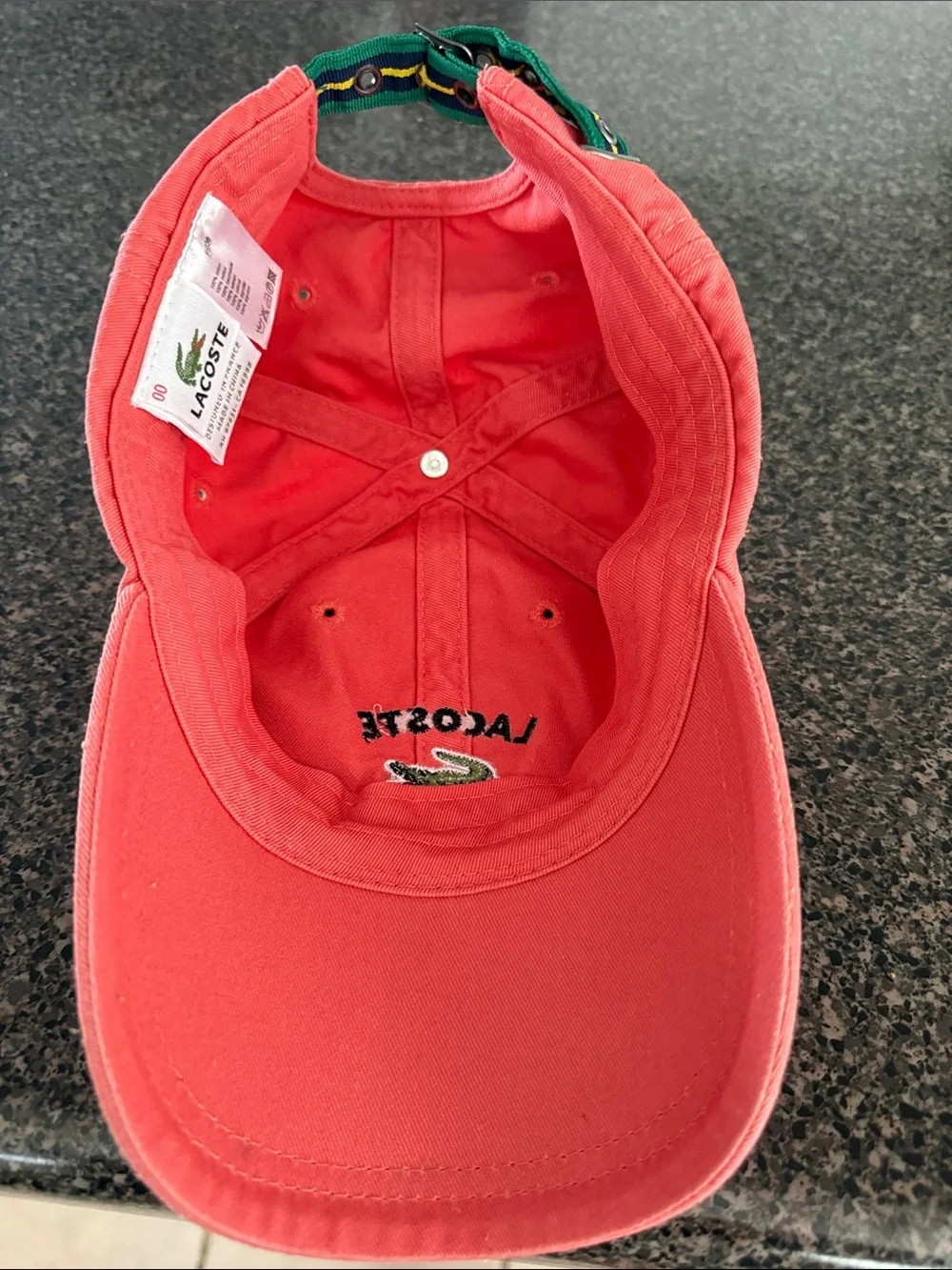Lacoste Coral-Pink Embroidered Logo Baseball Cap